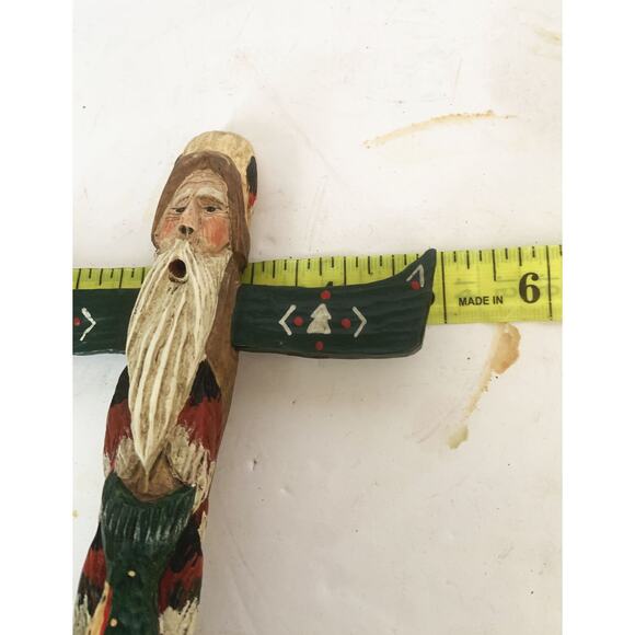 Vintage Limb Folk Art Totem Pole Santa Christmas Figurine Resin - Picture 7 of 8